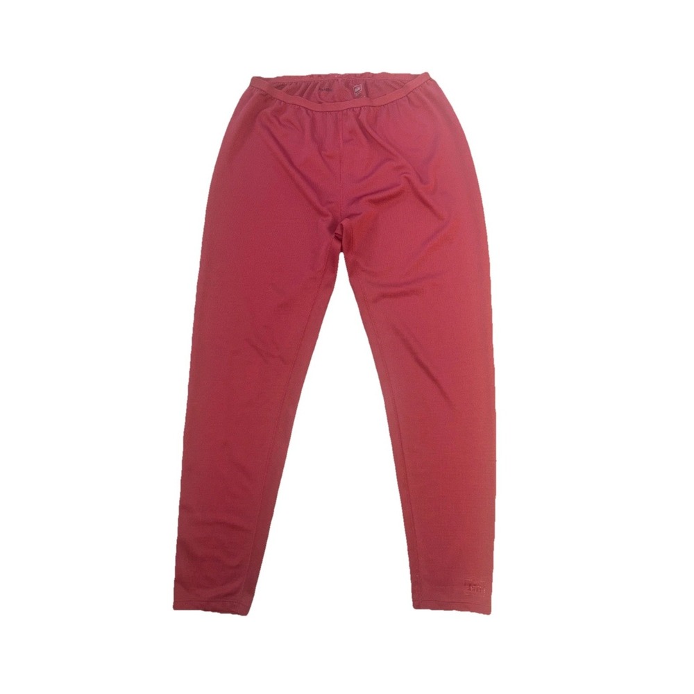 REI Pants‎ Womens Red Polartec Base Layer Thermal Bottoms Outdoors Elastic Sz Lg